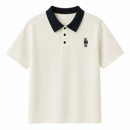 Two-Tone Collar Polo Shirt