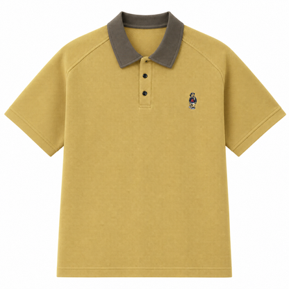 Two-Tone Collar Polo Shirt