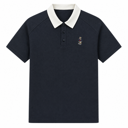 Two-Tone Collar Polo Shirt