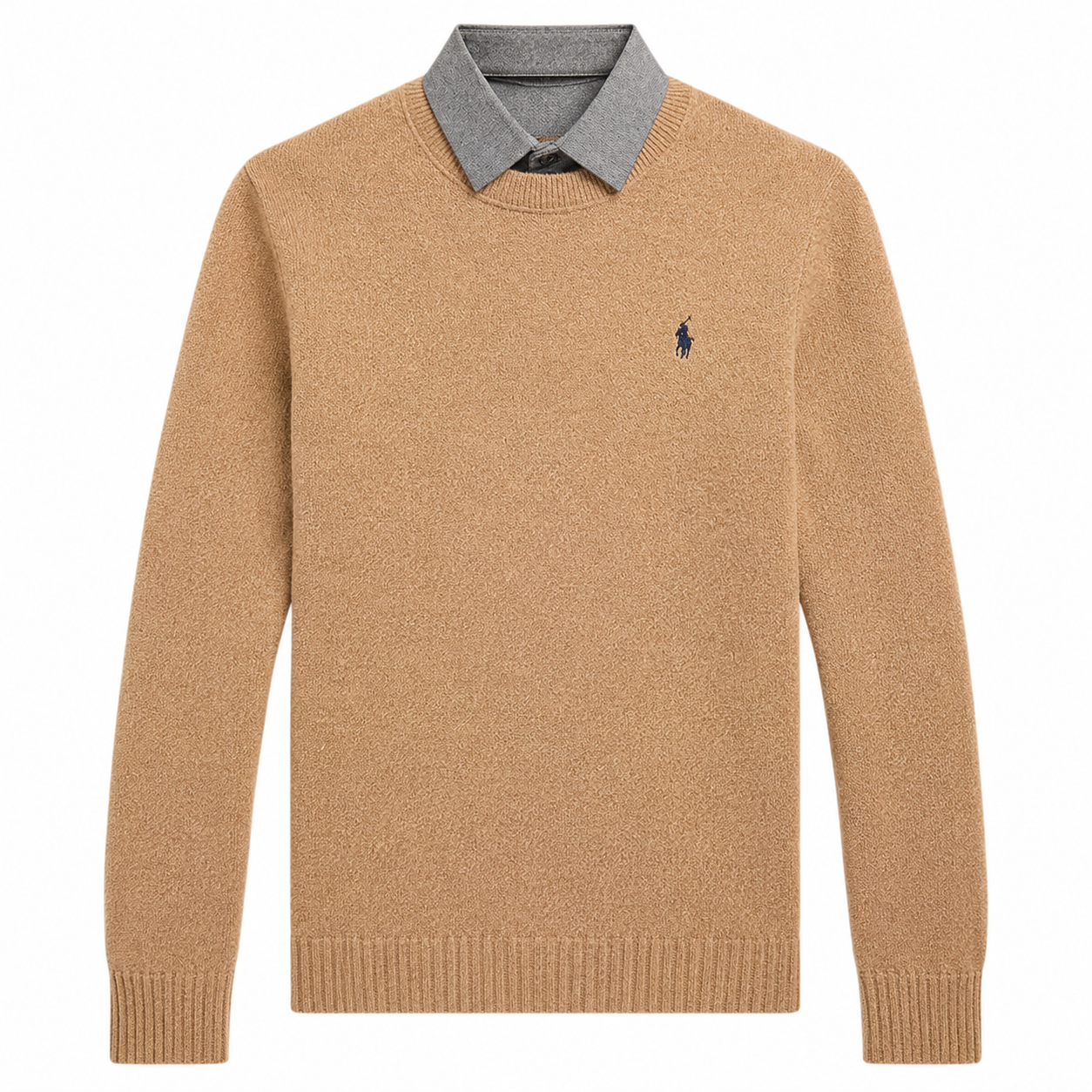 Layered Crewneck Knit Sweater