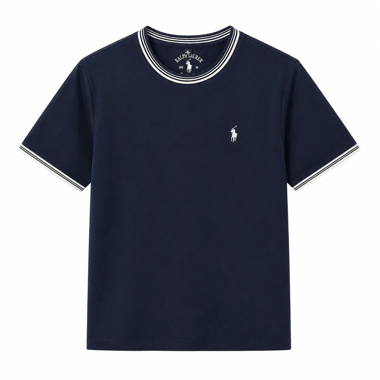 Double-Trim Crew-Neck T-Shirt
