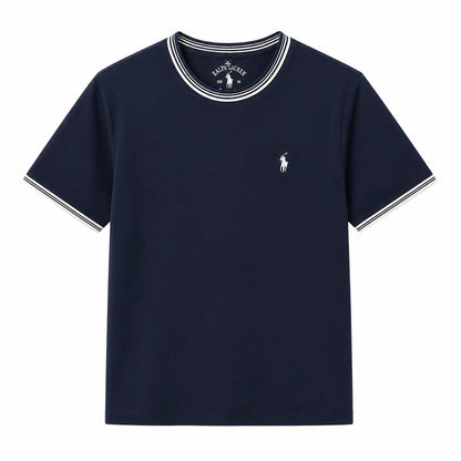 Double-Trim Crew-Neck T-Shirt