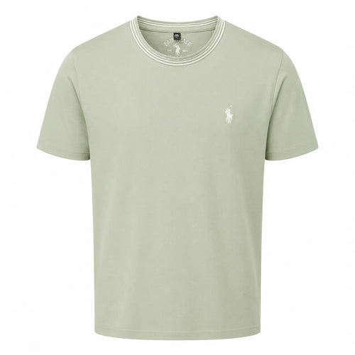 Double-Trim Crew-Neck T-Shirt