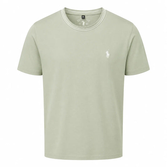 Double-Trim Crew-Neck T-Shirt
