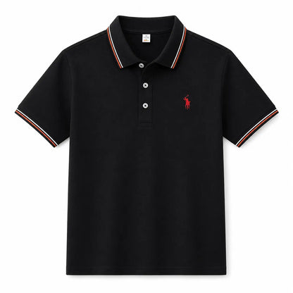 Tipped-Collar Polo Shirt