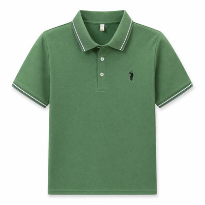 Tipped-Collar Polo Shirt