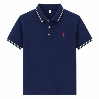 Tipped-Collar Polo Shirt