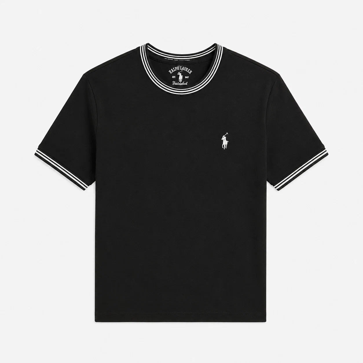 Double-Trim Crew-Neck T-Shirt